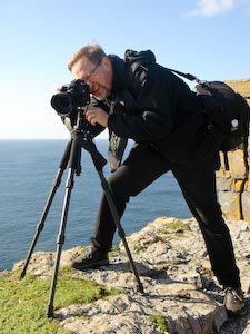 Peter Marshall exploring Dun Aonghasa, Inishmore, Ireland