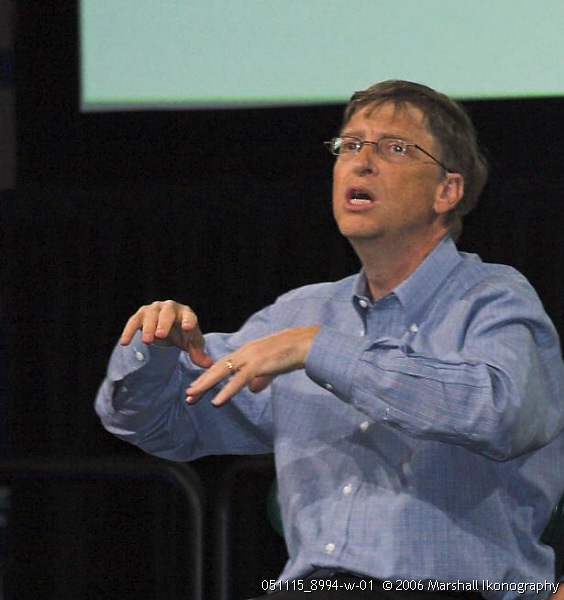<b>Bill Gates Explaining</b> - Seattle, Washington, USA
